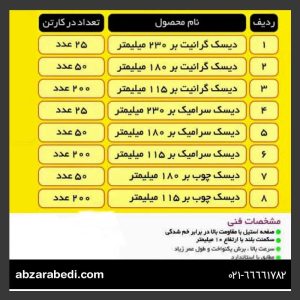 تیغ های گرانیت و سرامیک رکس